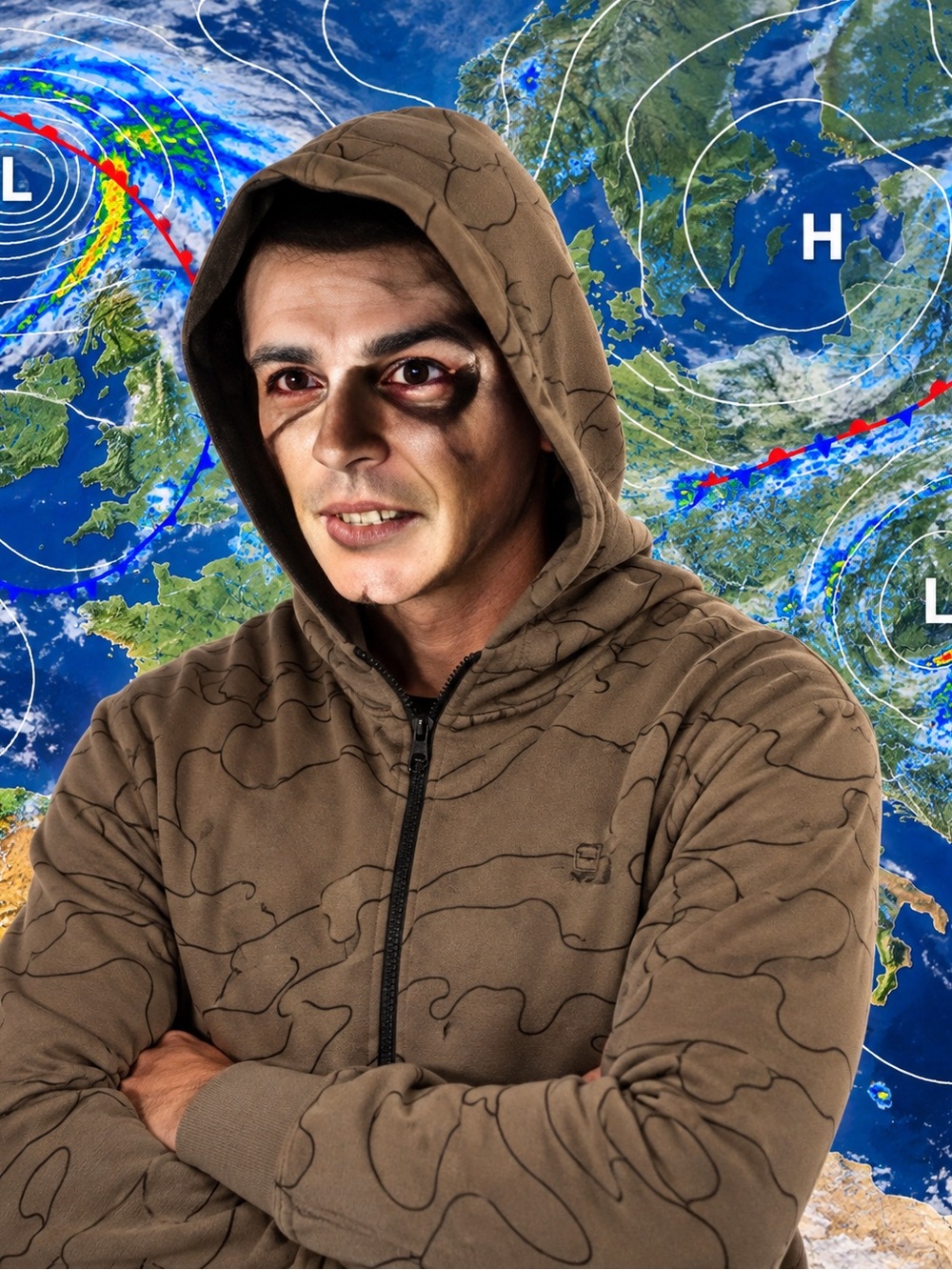 G Star Raw - Aero Tunnel Hoodie in rare design - worn once in a film shoot